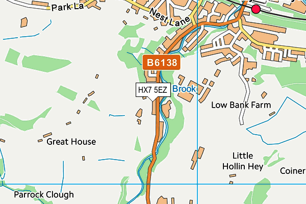 HX7 5EZ map - OS VectorMap District (Ordnance Survey)