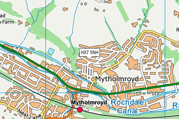 HX7 5NH map - OS VectorMap District (Ordnance Survey)