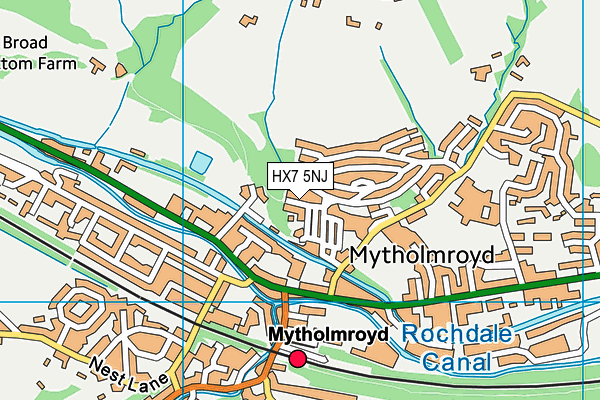 HX7 5NJ map - OS VectorMap District (Ordnance Survey)