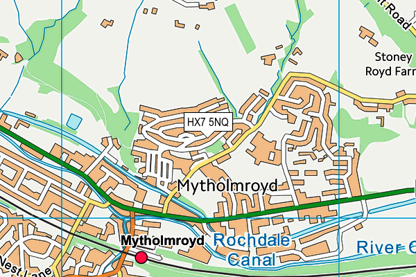 HX7 5NQ map - OS VectorMap District (Ordnance Survey)