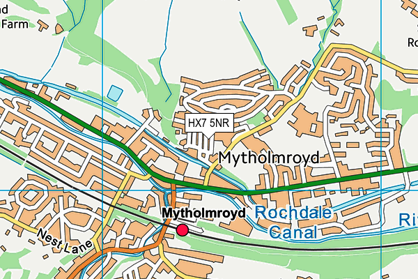 HX7 5NR map - OS VectorMap District (Ordnance Survey)