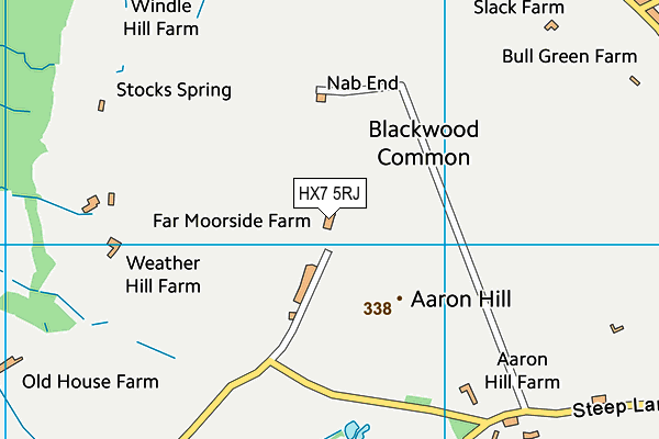 HX7 5RJ map - OS VectorMap District (Ordnance Survey)