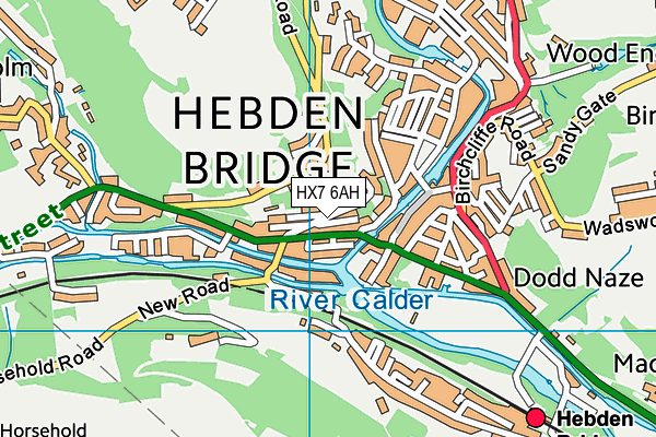HX7 6AH map - OS VectorMap District (Ordnance Survey)