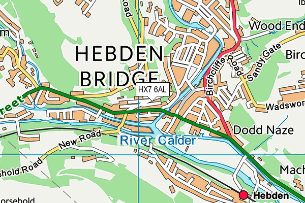 HX7 6AL map - OS VectorMap District (Ordnance Survey)