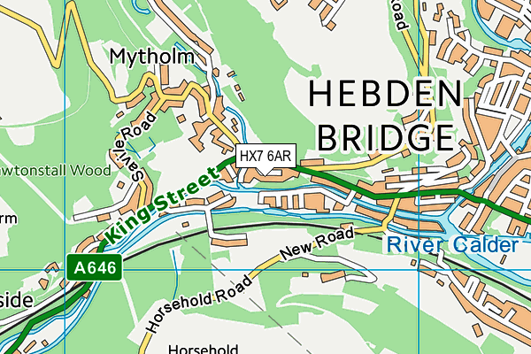 HX7 6AR map - OS VectorMap District (Ordnance Survey) HX7 6AR map - OS VectorMap District (Ordnance Survey)