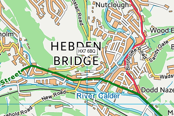 HX7 6BQ map - OS VectorMap District (Ordnance Survey)