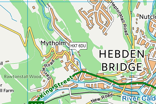 HX7 6DU map - OS VectorMap District (Ordnance Survey)