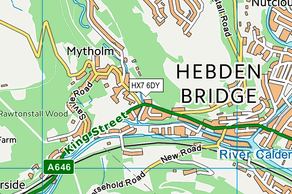 HX7 6DY map - OS VectorMap District (Ordnance Survey)