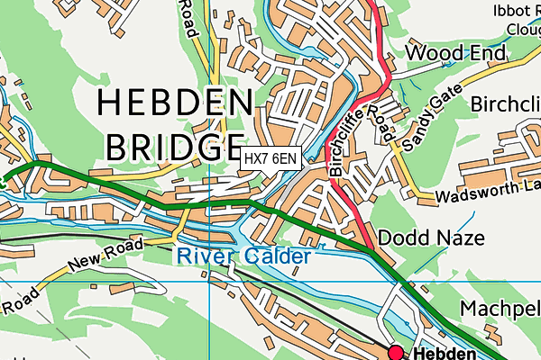 HX7 6EN map - OS VectorMap District (Ordnance Survey)