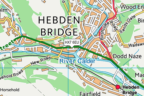 HX7 6EU map - OS VectorMap District (Ordnance Survey)