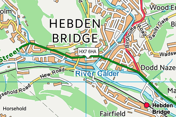 HX7 6HA map - OS VectorMap District (Ordnance Survey)