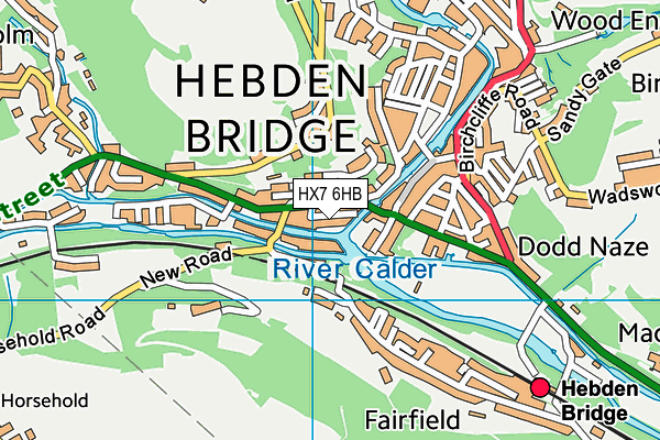 HX7 6HB map - OS VectorMap District (Ordnance Survey)