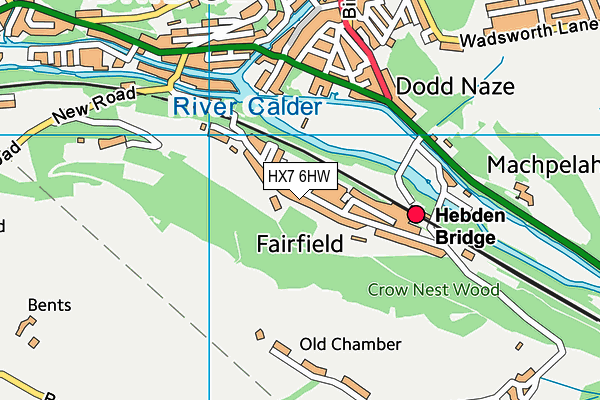 HX7 6HW map - OS VectorMap District (Ordnance Survey)