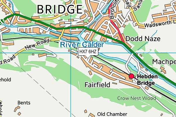 HX7 6HZ map - OS VectorMap District (Ordnance Survey)