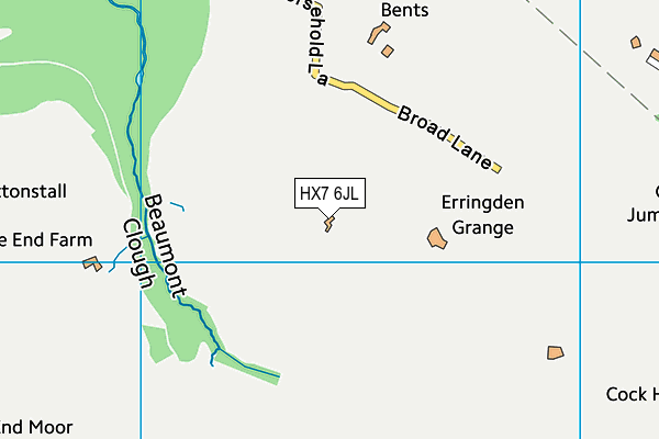 HX7 6JL map - OS VectorMap District (Ordnance Survey)