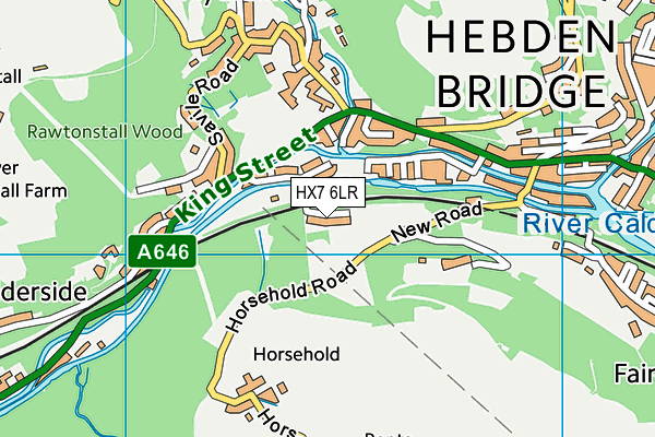 HX7 6LR map - OS VectorMap District (Ordnance Survey)