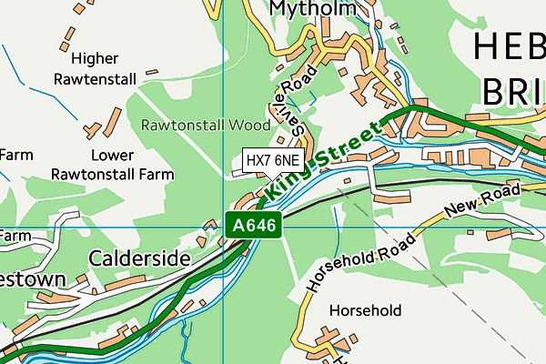 HX7 6NE map - OS VectorMap District (Ordnance Survey)