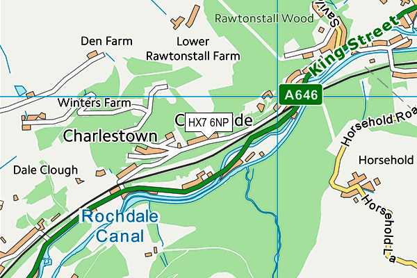 HX7 6NP map - OS VectorMap District (Ordnance Survey)