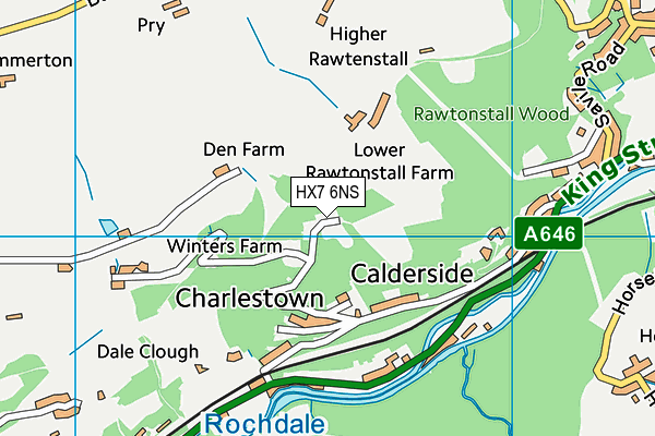HX7 6NS map - OS VectorMap District (Ordnance Survey)