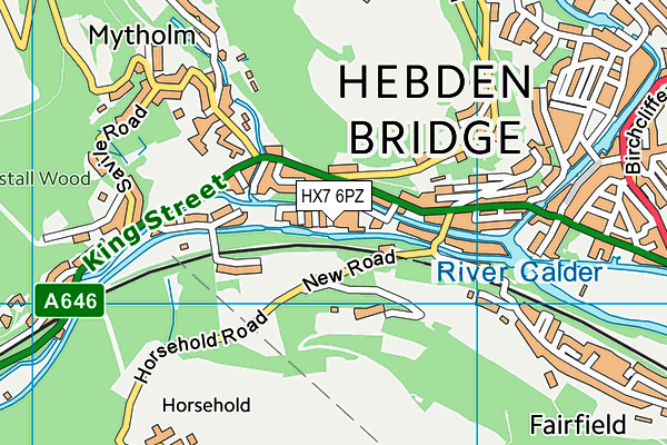HX7 6PZ map - OS VectorMap District (Ordnance Survey) HX7 6PZ map - OS VectorMap District (Ordnance Survey)