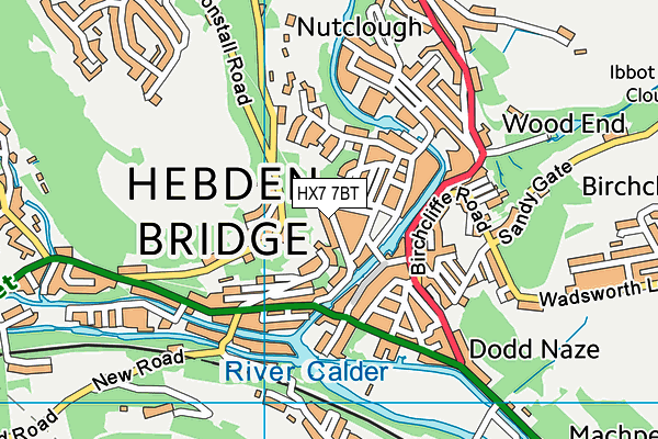HX7 7BT map - OS VectorMap District (Ordnance Survey)