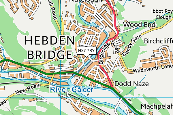 HX7 7BY map - OS VectorMap District (Ordnance Survey)