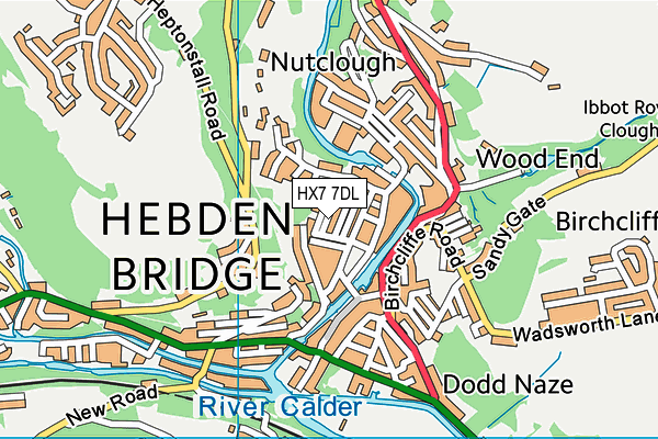 HX7 7DL map - OS VectorMap District (Ordnance Survey)