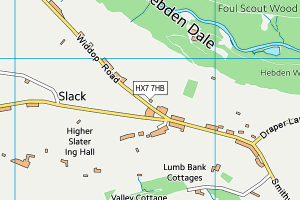 HX7 7HB map - OS VectorMap District (Ordnance Survey) HX7 7HB map - OS VectorMap District (Ordnance Survey)