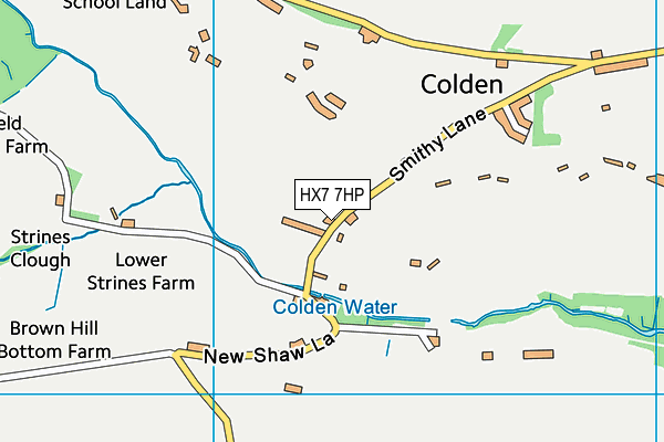 HX7 7HP map - OS VectorMap District (Ordnance Survey)