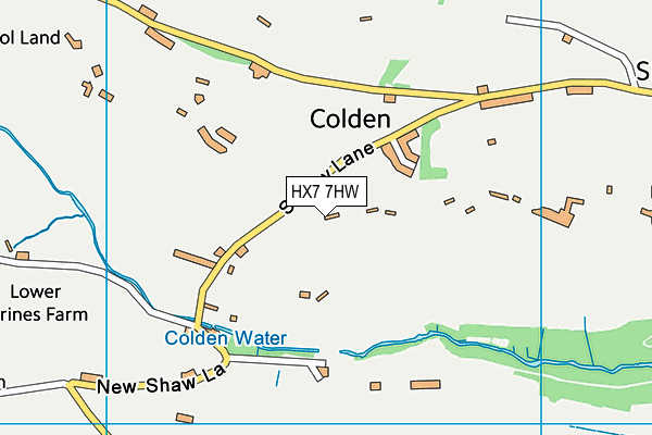 HX7 7HW map - OS VectorMap District (Ordnance Survey)
