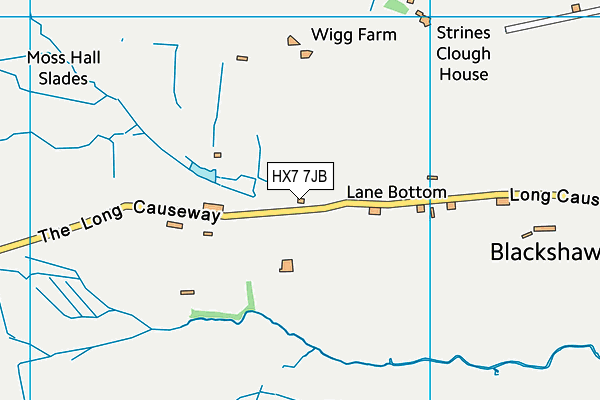 HX7 7JB map - OS VectorMap District (Ordnance Survey)