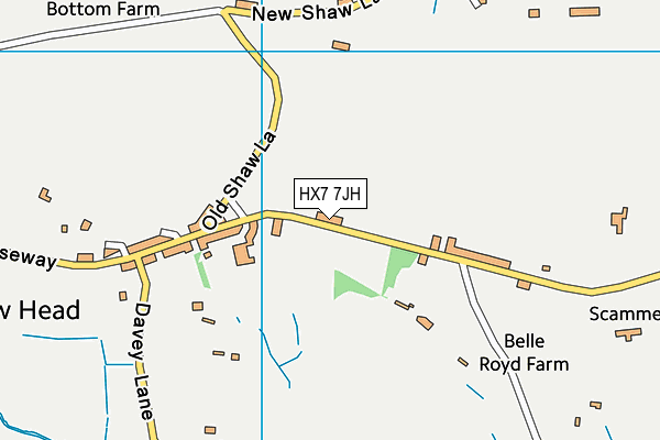 HX7 7JH map - OS VectorMap District (Ordnance Survey)