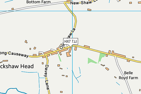 HX7 7JJ map - OS VectorMap District (Ordnance Survey)