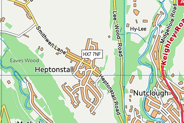 HX7 7NF map - OS VectorMap District (Ordnance Survey)