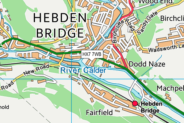 HX7 7WB map - OS VectorMap District (Ordnance Survey) HX7 7WB map - OS VectorMap District (Ordnance Survey)