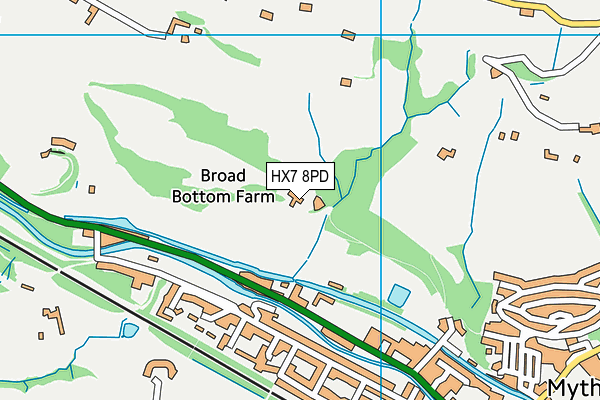 HX7 8PD map - OS VectorMap District (Ordnance Survey)