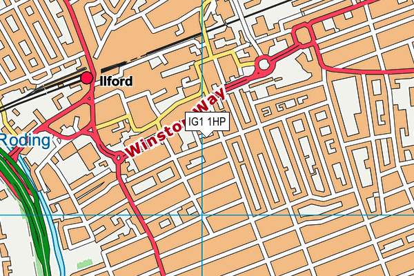 IG1 1HP map - OS VectorMap District (Ordnance Survey) IG1 1HP map - OS VectorMap District (Ordnance Survey)