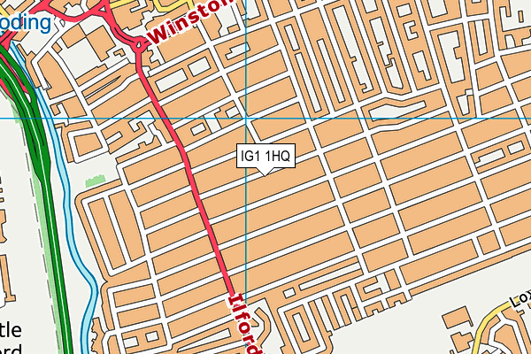 IG1 1HQ map - OS VectorMap District (Ordnance Survey)