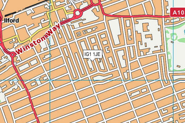 IG1 1JE map - OS VectorMap District (Ordnance Survey) IG1 1JE map - OS VectorMap District (Ordnance Survey)