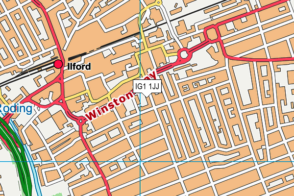IG1 1JJ map - OS VectorMap District (Ordnance Survey)