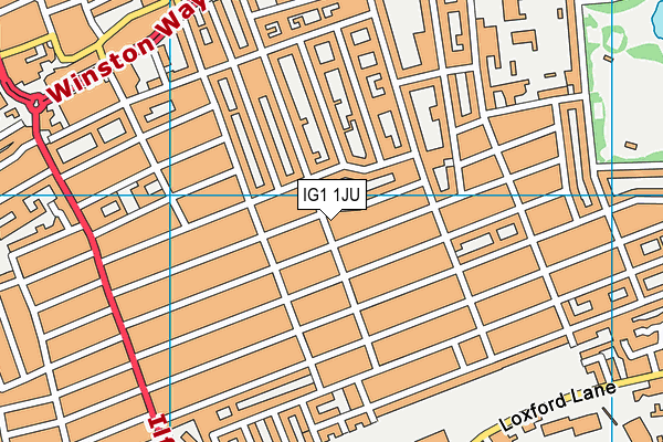 IG1 1JU map - OS VectorMap District (Ordnance Survey) IG1 1JU map - OS VectorMap District (Ordnance Survey)