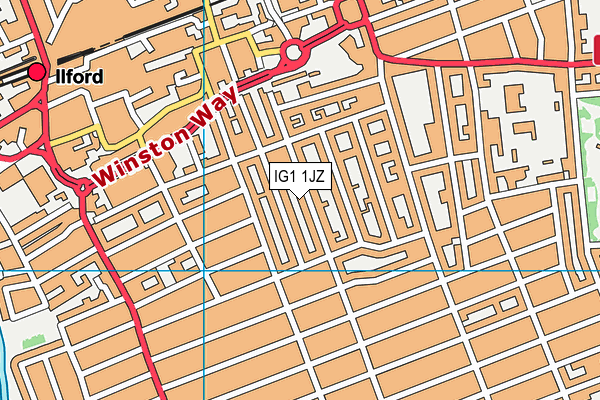 IG1 1JZ map - OS VectorMap District (Ordnance Survey) IG1 1JZ map - OS VectorMap District (Ordnance Survey)
