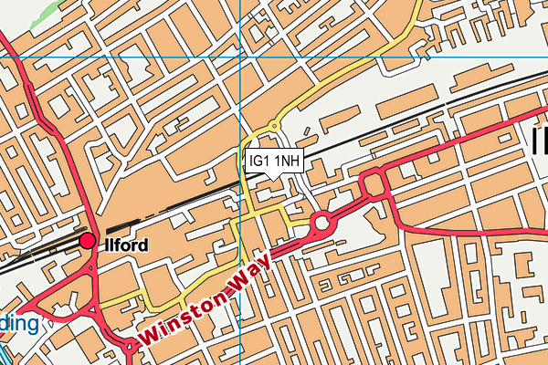 IG1 1NH map - OS VectorMap District (Ordnance Survey)