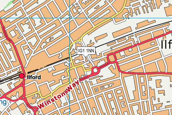 IG1 1NN map - OS VectorMap District (Ordnance Survey)