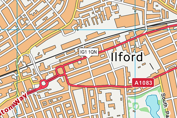 IG1 1QN map - OS VectorMap District (Ordnance Survey) IG1 1QN map - OS VectorMap District (Ordnance Survey)