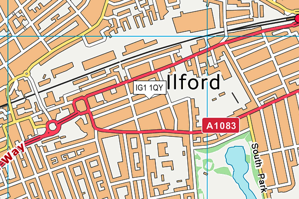 IG1 1QY map - OS VectorMap District (Ordnance Survey) IG1 1QY map - OS VectorMap District (Ordnance Survey)