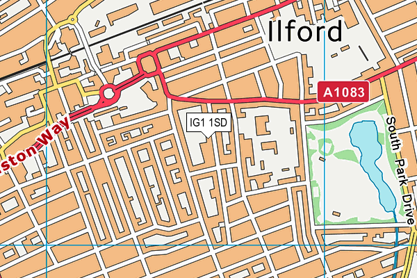 IG1 1SD map - OS VectorMap District (Ordnance Survey) IG1 1SD map - OS VectorMap District (Ordnance Survey)