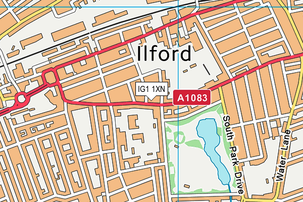 IG1 1XN map - OS VectorMap District (Ordnance Survey)