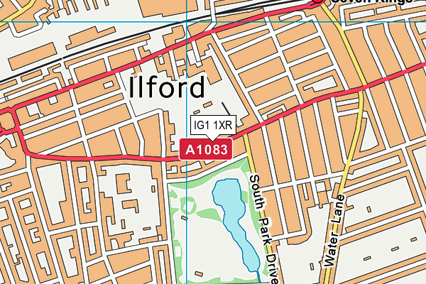 IG1 1XR map - OS VectorMap District (Ordnance Survey)