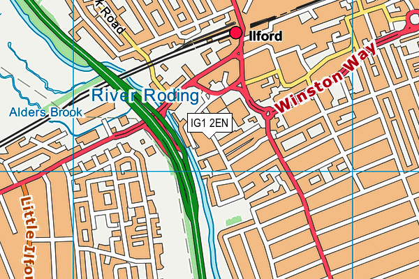 IG1 2EN map - OS VectorMap District (Ordnance Survey) IG1 2EN map - OS VectorMap District (Ordnance Survey)